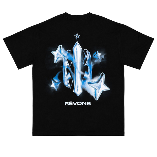 T-SHIRT UNISEXE BLACK OVERSIZE "RÊVONS"
